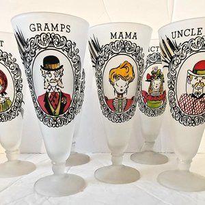 Six Gay Ninties Family Frosted Glasses